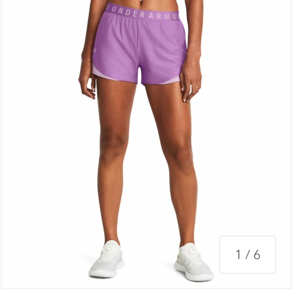 NWT Under Armour women play up shorts 3.0 size 2xl purple color